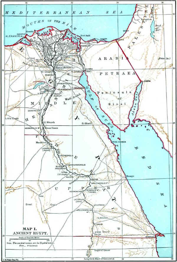 Bible Map of Ancient Egypt